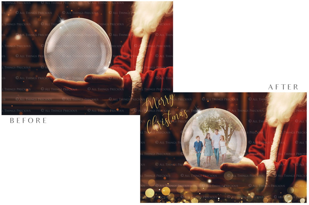 Digital Snow Globe Background. Png snow and glow overlays with PSD Template. The globe is transparent, perfect for adding your own images and retain the glass effect. Nutcracker Mouse Christmas. The file is 6000 x 4000, 300dpi. Png Included. Use for Xmas edits, Photography, Card Crafts, Scrapbooking. ATP Textures