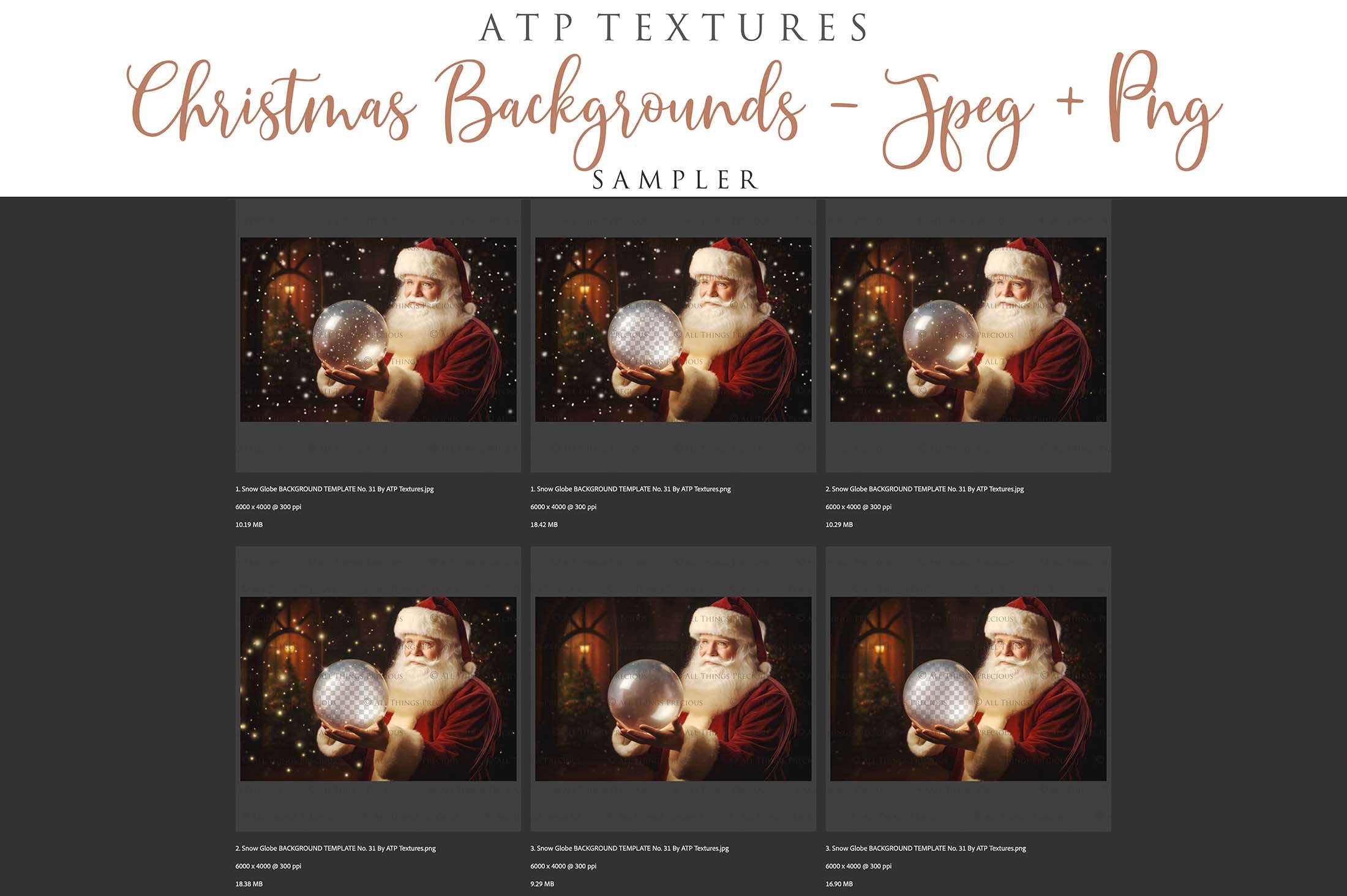 Digital Snow Globe Background, with Png snow overlays & PSD Template. The globe is transparent, perfect for adding your own images and retain the glass effect.The file is 6000 x 4000, 300dpi. Png Included. Use for Christmas edits, Photography, Card Crafts, Scrapbooking. Xmas Backdrops. Santa holding a glass ball.