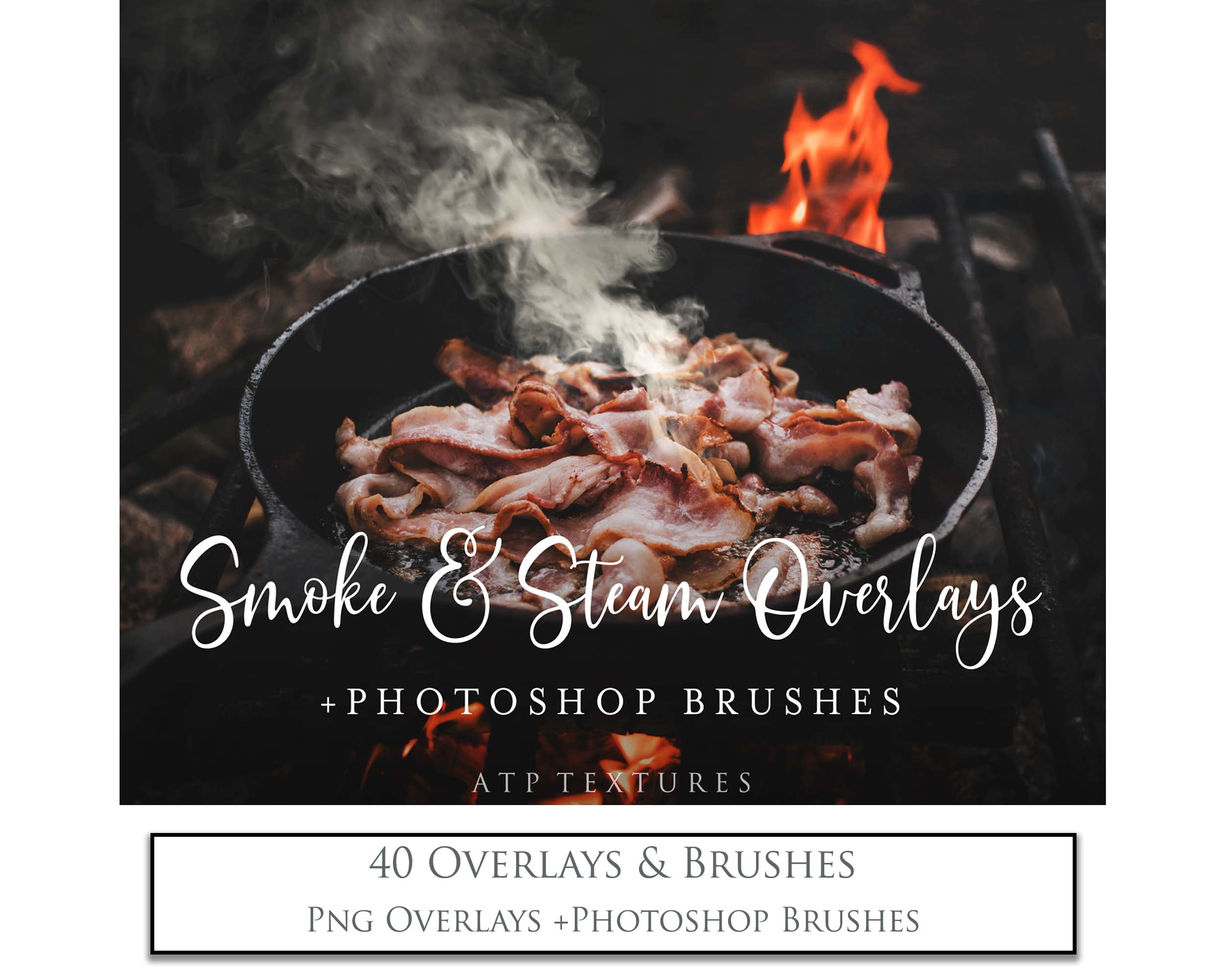 Smoke and Steam Overlays &Brushes! Photoshop brushes with png clipart overlays for photography and digital design. Digital Stamps for scrapbooking, photography and graphic design. Assets and Add ons. High resolution digital files. ATP Textures