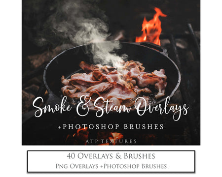 Smoke and Steam Overlays &Brushes! Photoshop brushes with png clipart overlays for photography and digital design. Digital Stamps for scrapbooking, photography and graphic design. Assets and Add ons. High resolution digital files. ATP Textures