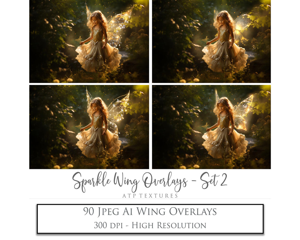 Fairy Wing Overlays For Photographers, Photoshop, Digital art. Transparent, high resolution, faery wings for photography. PNG overlays for fantasy digital art and Child portraiture. White fairy wings. Photo Overlays. Digital download. Graphic effects. Assets for photographers. ATP Textures