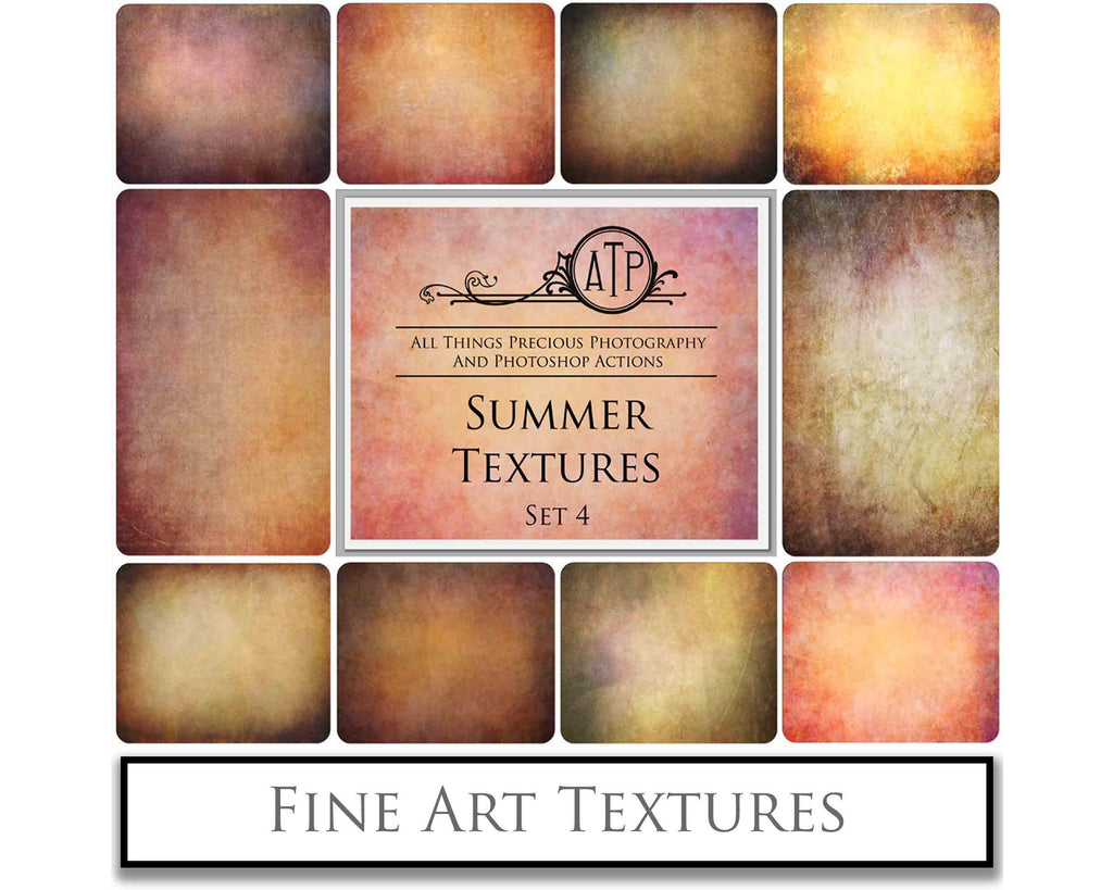 Warm and rich Summer Fine art texture for photographers, digital editing. Photo Overlays. Antique, Vintage, Grunge, Light, Aged Bundle. Textured printable Canvas, Colour, black and white, Bundle. High resolution, 300dpi Graphic Assets for photography, digital scrapbooking and design. By ATP Textures