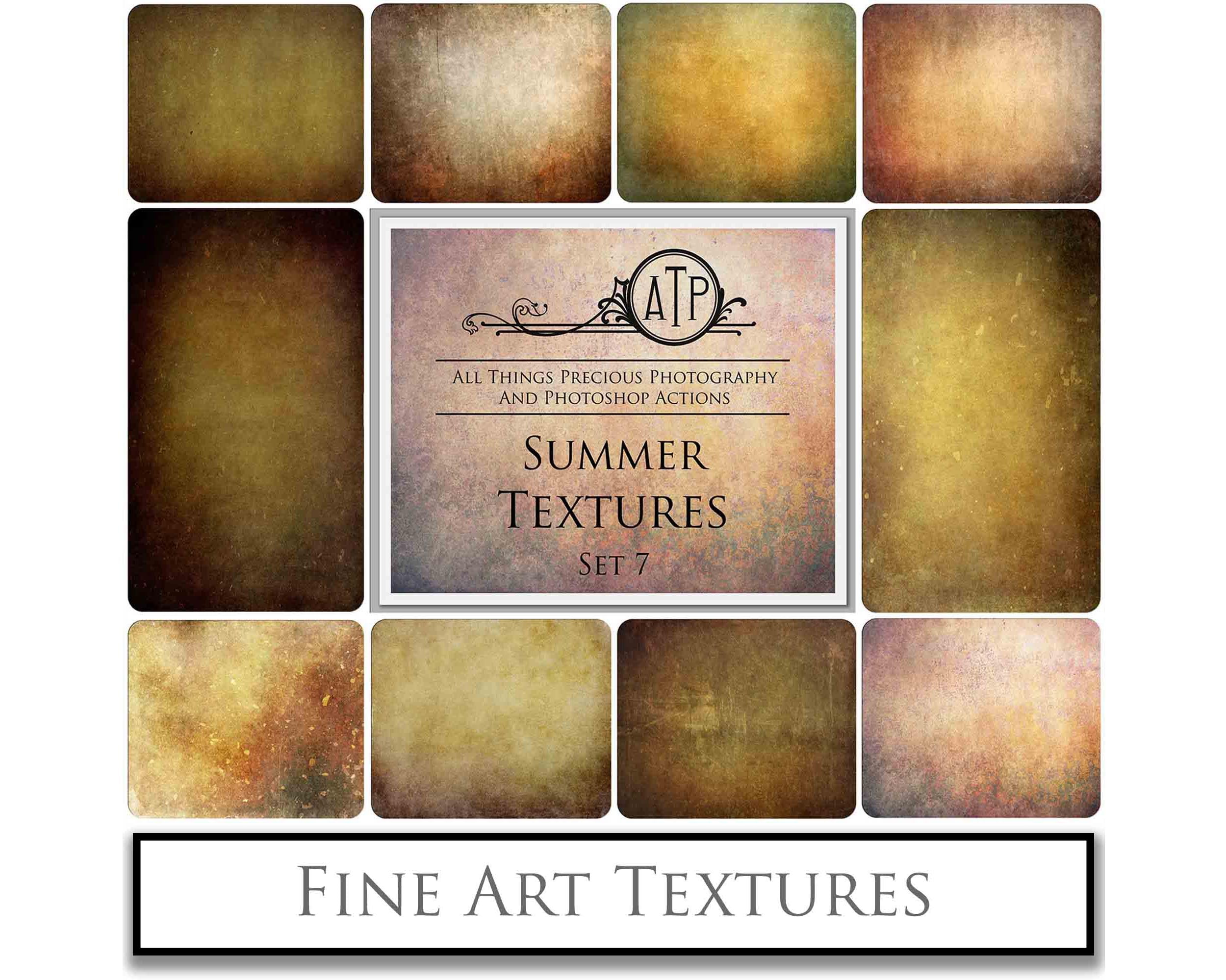 Warm and rich Summer Fine art texture for photographers, digital editing. Photo Overlays. Antique, Vintage, Grunge, Light, Aged Bundle. Textured printable Canvas, Colour, black and white, Bundle. High resolution, 300dpi Graphic Assets for photography, digital scrapbooking and design. By ATP Textures