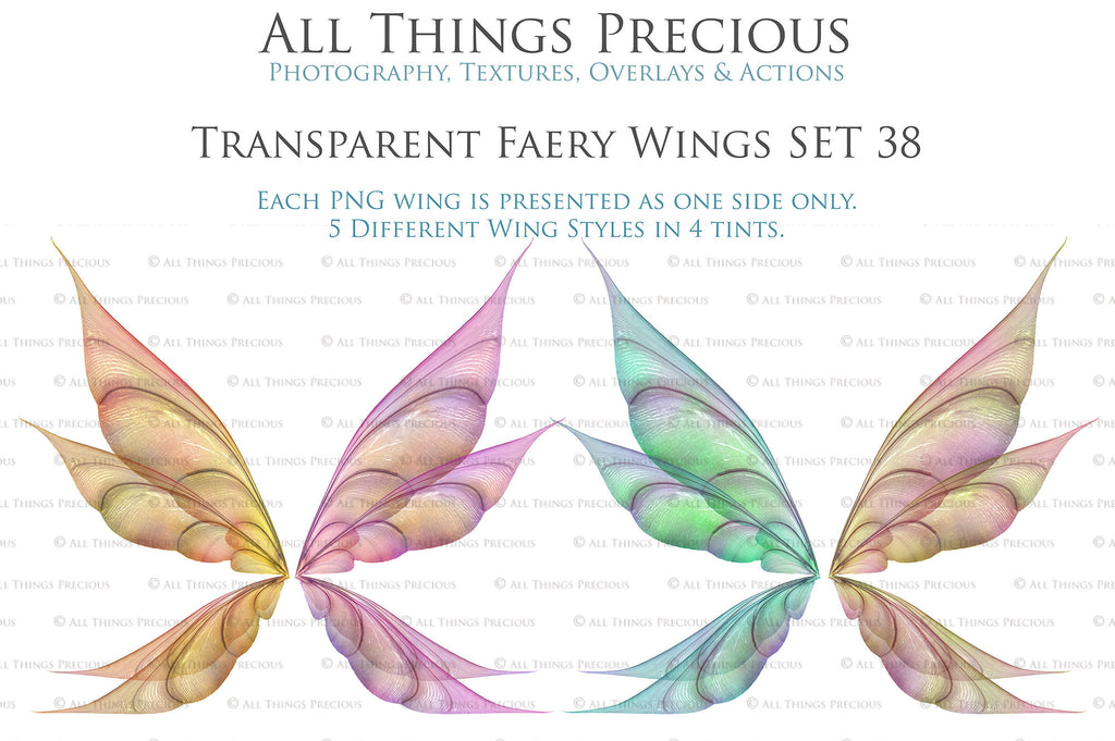 Digital Fairy Wings Overlays clipart. Png transparent see through files for photoshop. Butterfly Angel, Color, Print Photography editing. High resolution, 300dpi. Printable, Photography Graphic design assets, add on stock resources. Magical Scrapbooking design. Faery Photographer edit. Colorful Big Bundle. ATP Textures