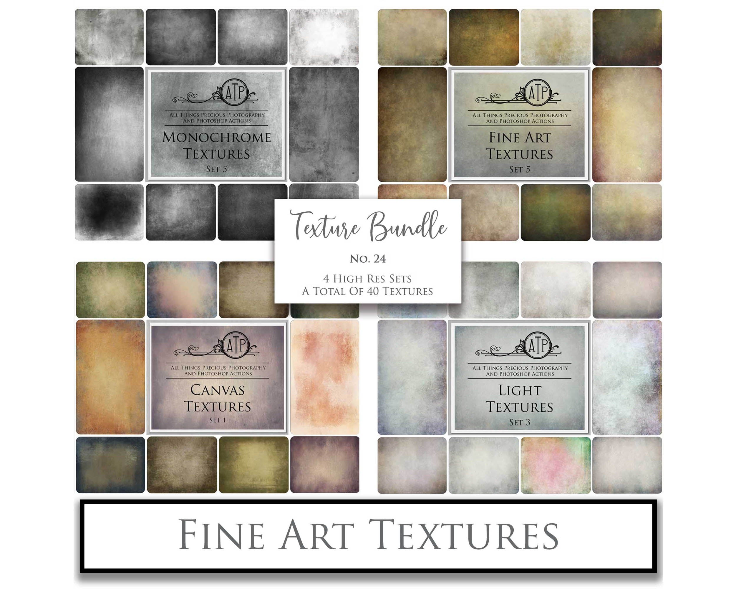 40 High resolution Textures for Photographers, Photoshop, Digital art and Creatives. Digital photography edits, Photoshop. Scratch, Fine Art Antique, Vintage, Grunge, Light, Dark Bundle. Textured printable Canvas, Colour, Monochrome, Bundle. Graphic Assets for photography, digital scrapbooking and design. ATP Textures