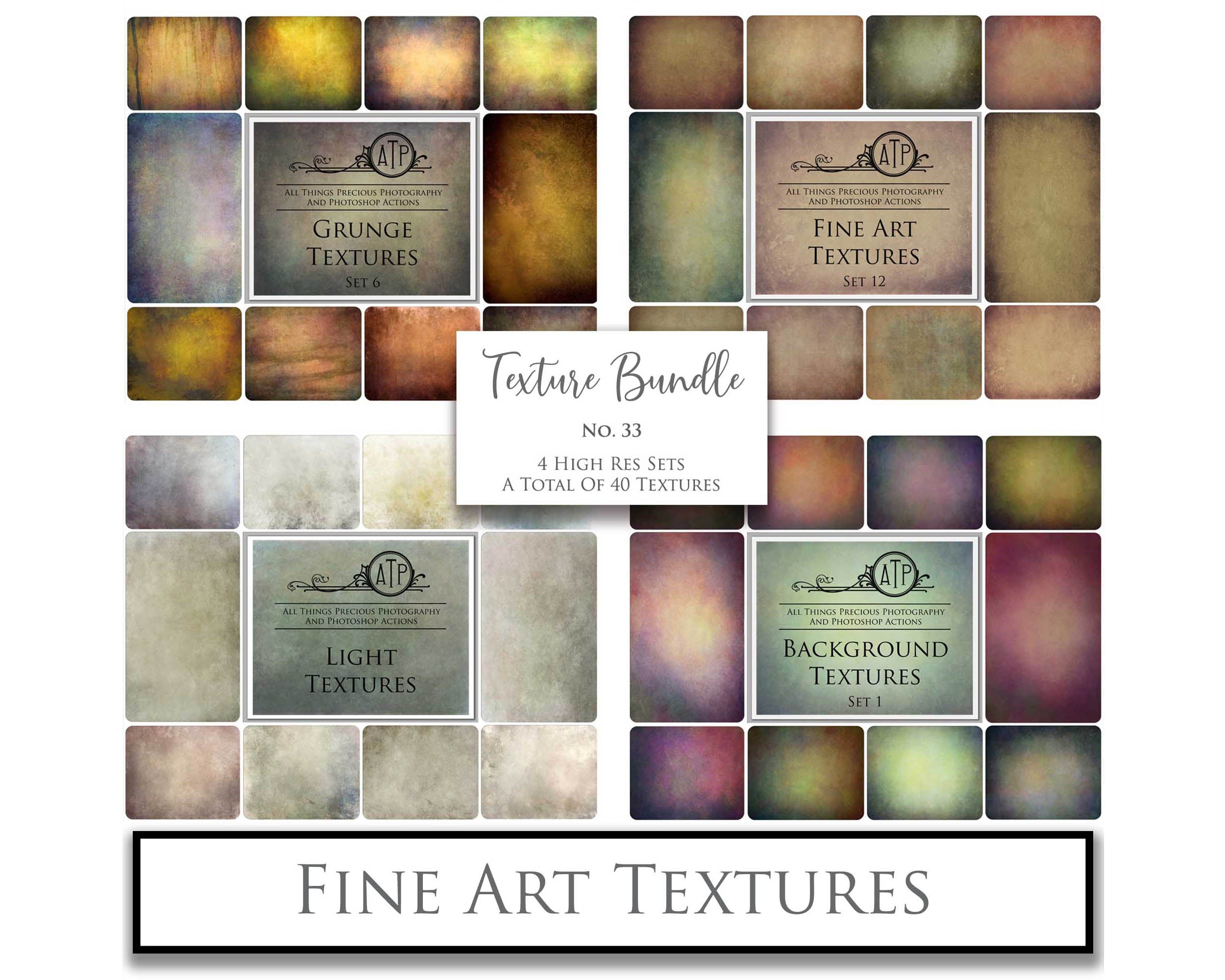 40 High resolution Textures for Photographers, Photoshop, Digital art and Creatives. Digital photography edits, Photoshop. Scratch, Fine Art Antique, Vintage, Grunge, Light, Dark Bundle. Textured printable Canvas, Colour, Monochrome, Bundle. Graphic Assets for photography, digital scrapbooking and design. ATP Textures