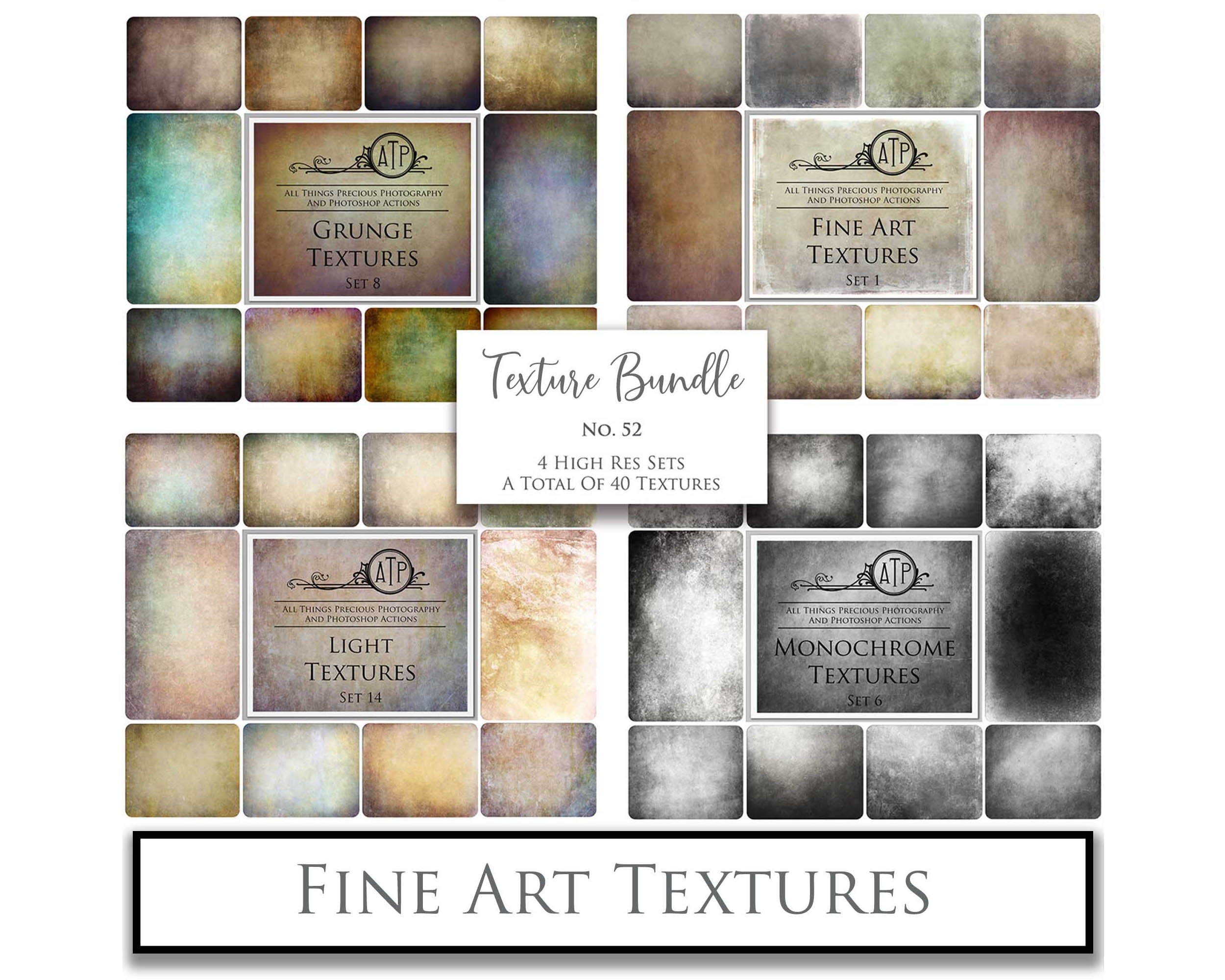 40 High resolution Textures for Photographers, Photoshop, Digital art and Creatives. Digital photography edits, Photoshop. Scratch, Fine Art Antique, Vintage, Grunge, Light, Dark Bundle. Textured printable Canvas, Colour, Monochrome, Bundle. Graphic Assets for photography, digital scrapbooking and design. ATP Textures
