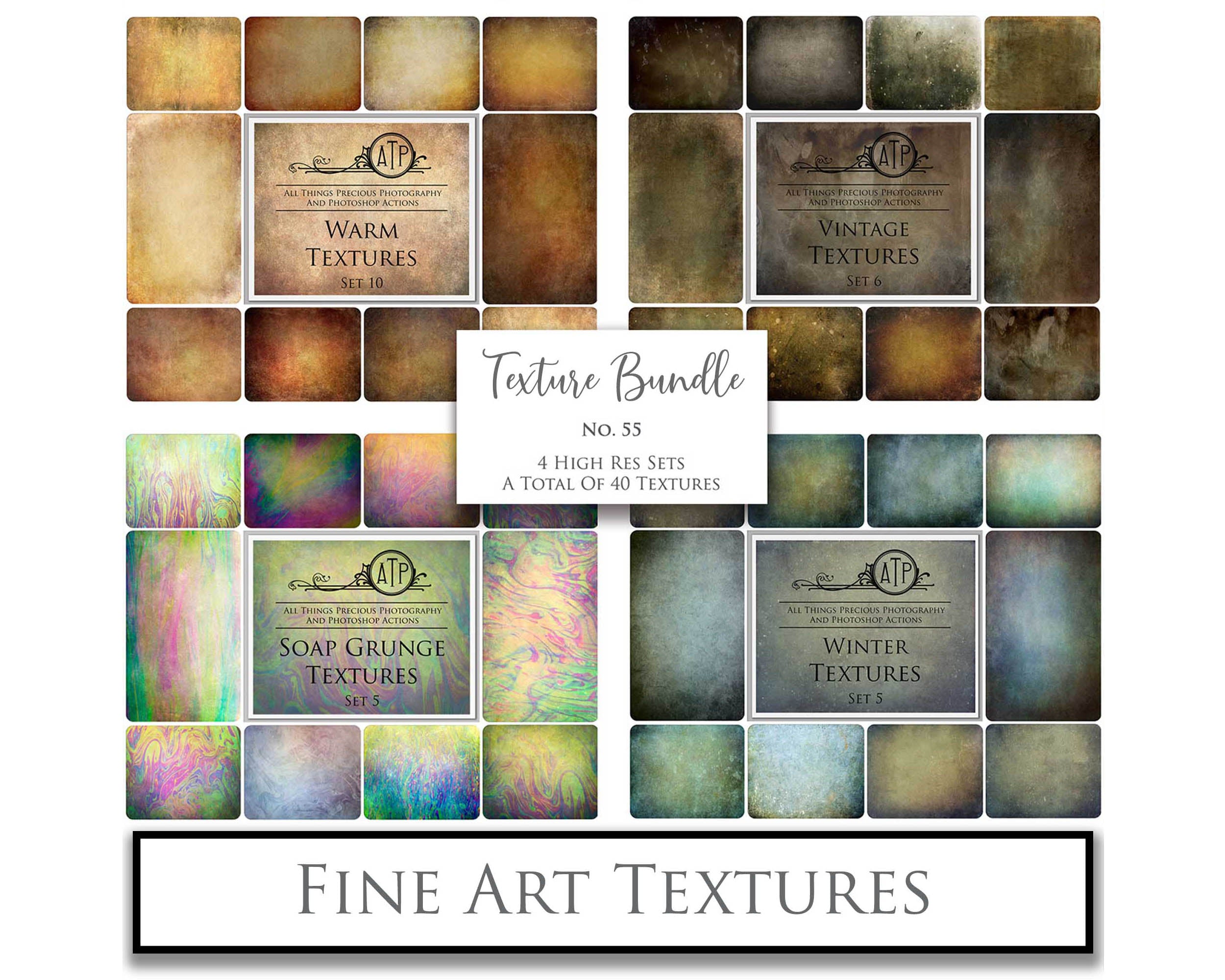 40 High resolution Textures for Photographers, Photoshop, Digital art and Creatives. Digital photography edits, Photoshop. Scratch, Fine Art Antique, Vintage, Grunge, Light, Dark Bundle. Textured printable Canvas, Colour, Monochrome, Bundle. Graphic Assets for photography, digital scrapbooking and design. ATP Textures