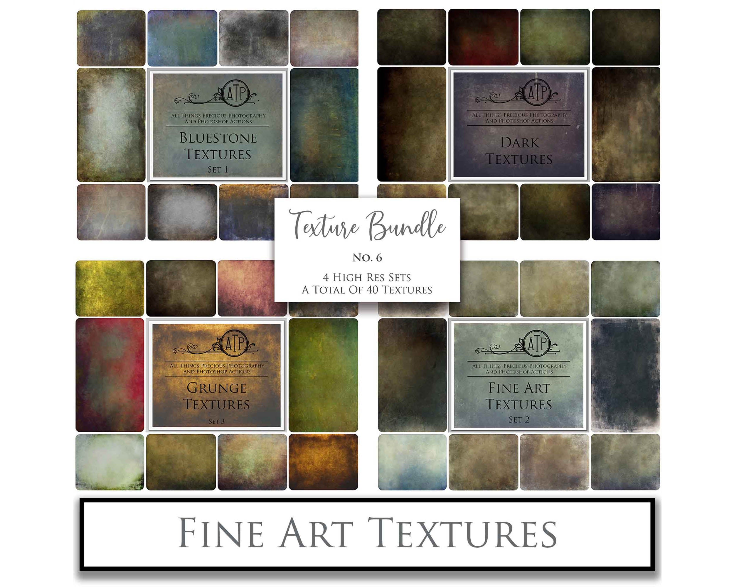 40 High resolution Textures for Photographers, Photoshop, Digital art and Creatives. Digital photography edits, Photoshop. Scratch, Fine Art Antique, Vintage, Grunge, Light, Dark Bundle. Textured printable Canvas, Colour, Monochrome, Bundle. Graphic Assets for photography, digital scrapbooking and design. ATP Textures