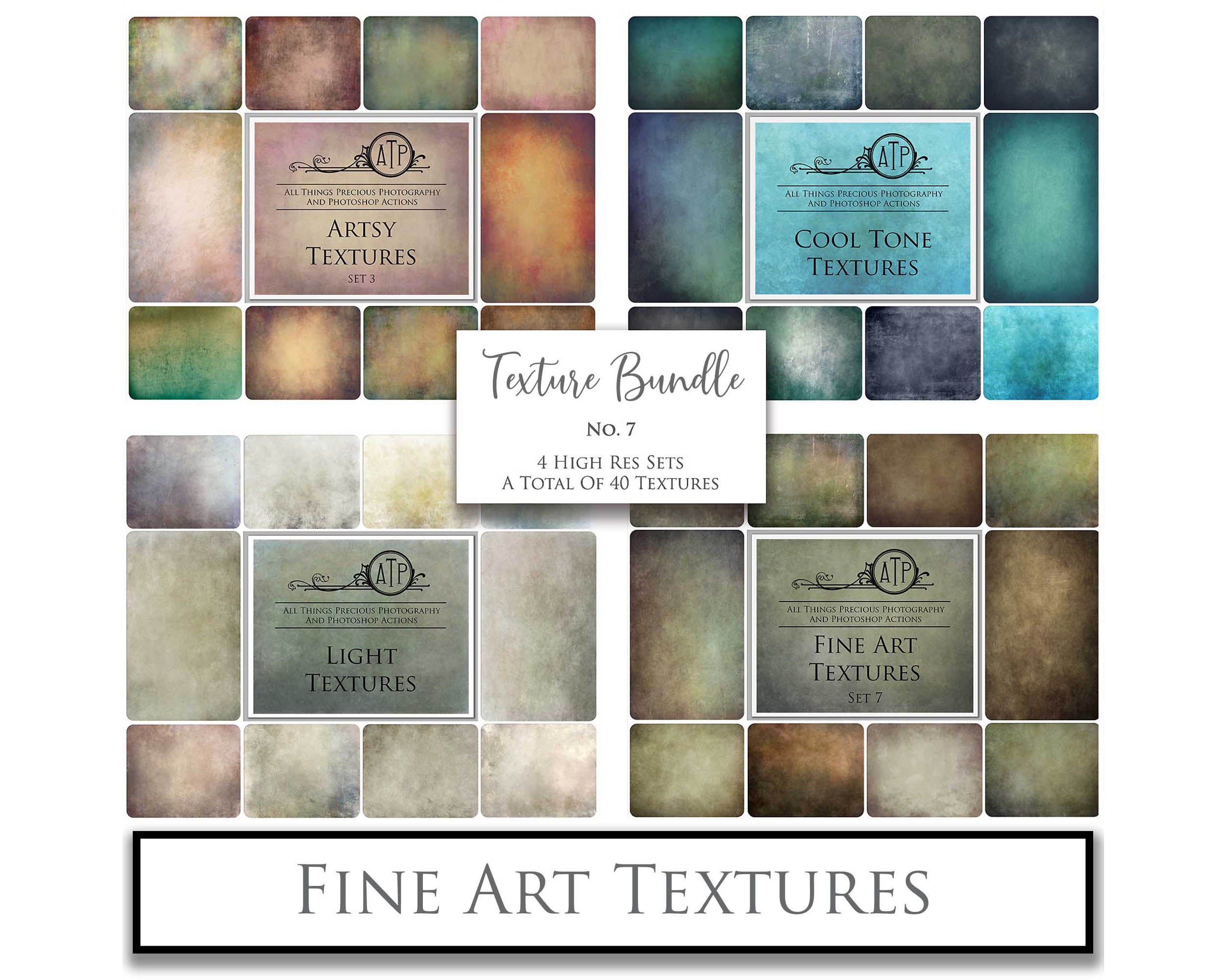 40 High resolution Textures for Photographers, Photoshop, Digital art and Creatives. Digital photography edits, Photoshop. Scratch, Fine Art Antique, Vintage, Grunge, Light, Dark Bundle. Textured printable Canvas, Colour, Monochrome, Bundle. Graphic Assets for photography, digital scrapbooking and design. ATP Textures