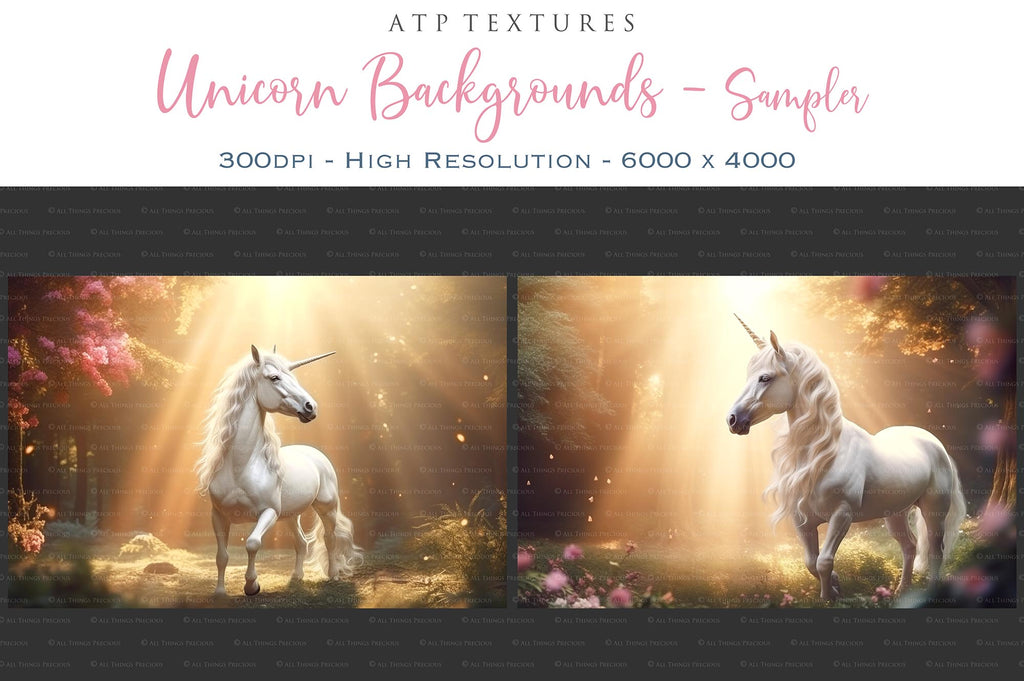 AI Digital - 24 UNICORN BACKGROUNDS - Set 1