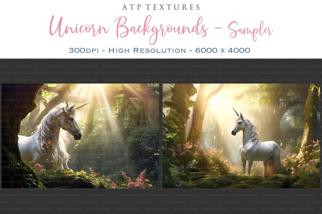 AI Digital - 24 UNICORN BACKGROUNDS - Set 2