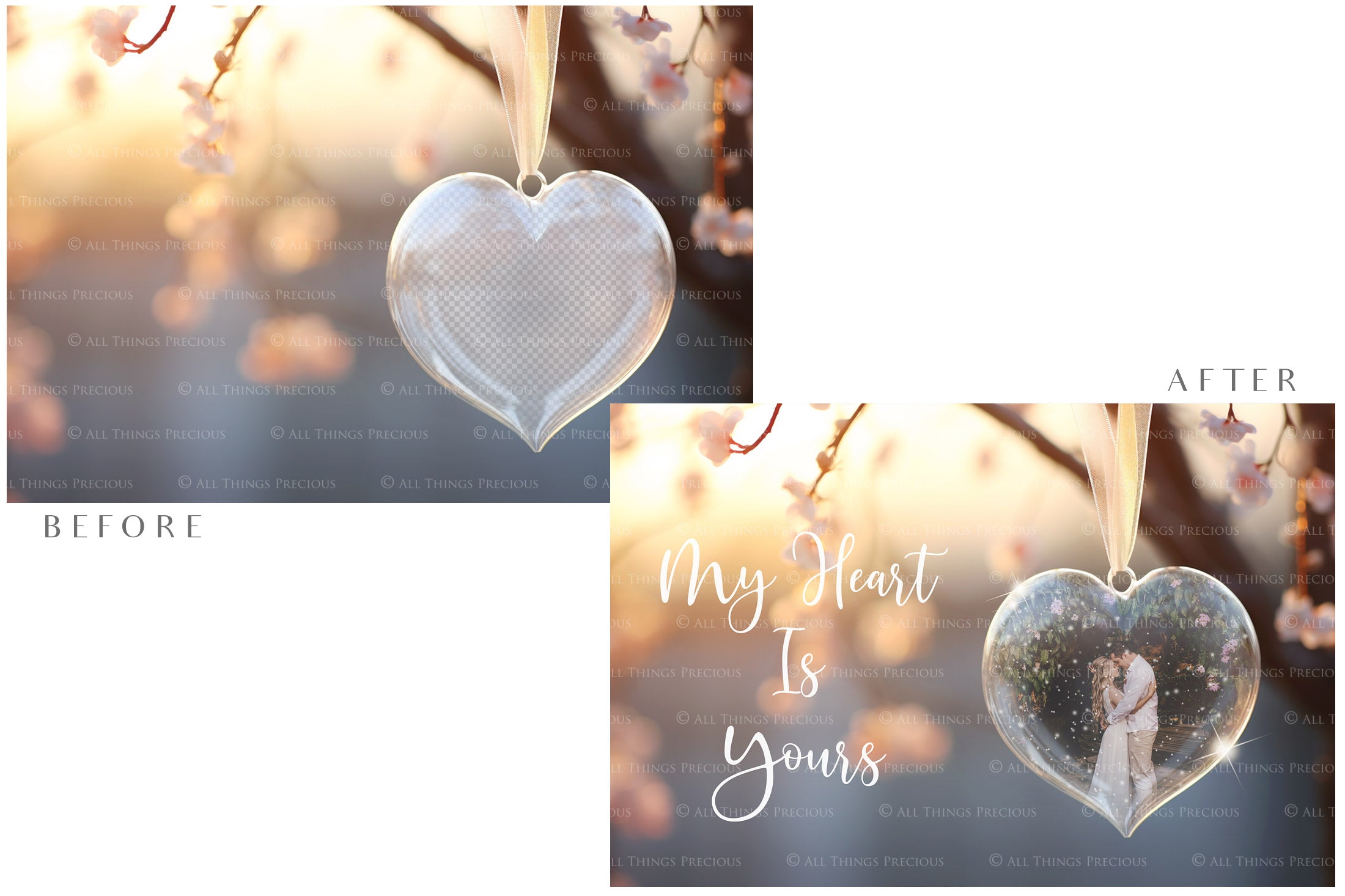 Magical Valentines Template Background. Glass Heart Bauble with Glow overlays. Add a photo to the digital background. Glass Effect Ornament. Jpeg + Png copies. Printable Invitation, Card, Wedding Engagement, Newborn Photography. High resolution Art.
