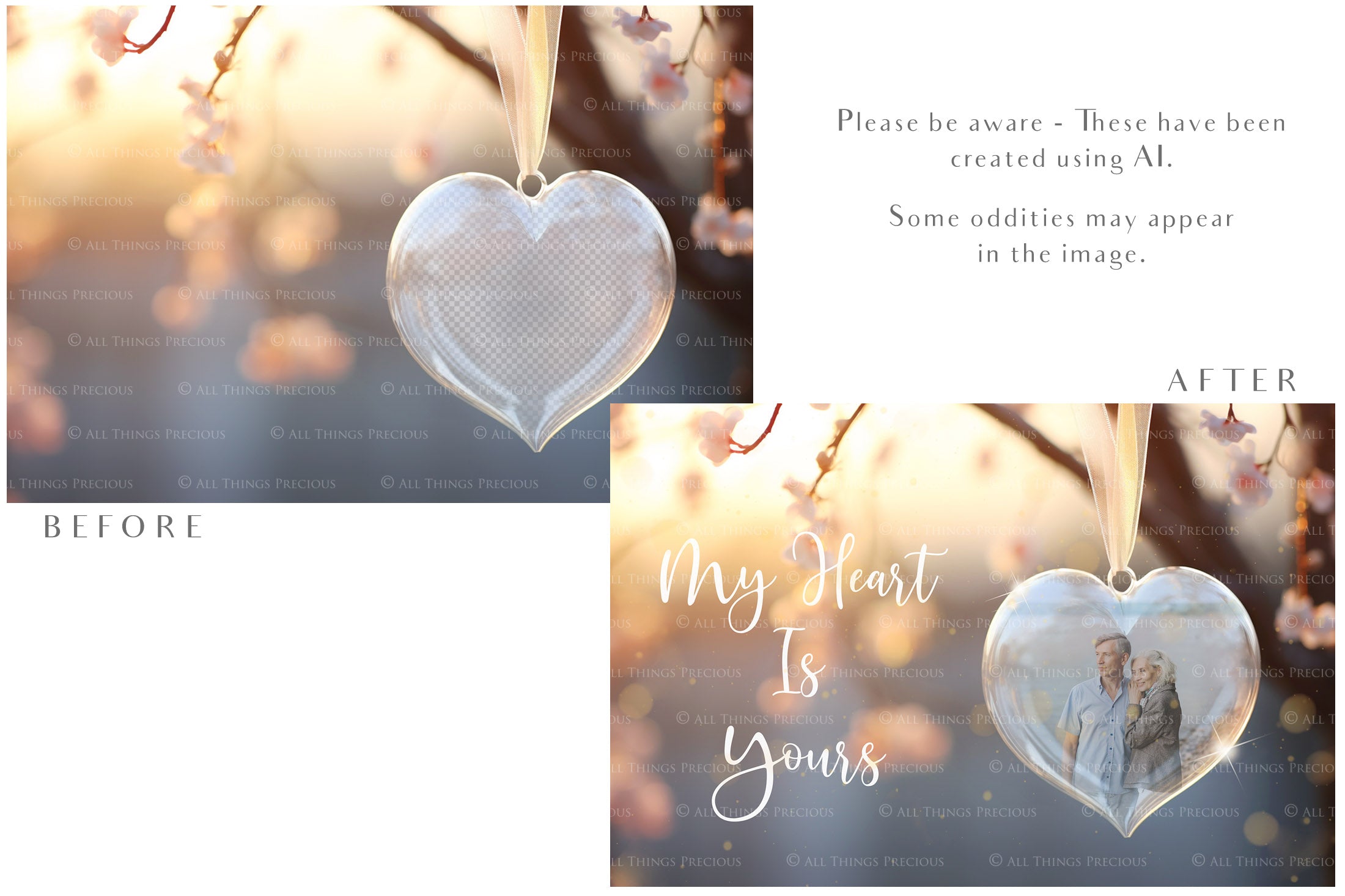 Magical Valentines Template Background. Glass Heart Bauble with Glow overlays. Add a photo to the digital background. Glass Effect Ornament. Jpeg + Png copies. Printable Invitation, Card, Wedding Engagement, Newborn Photography. High resolution Art.