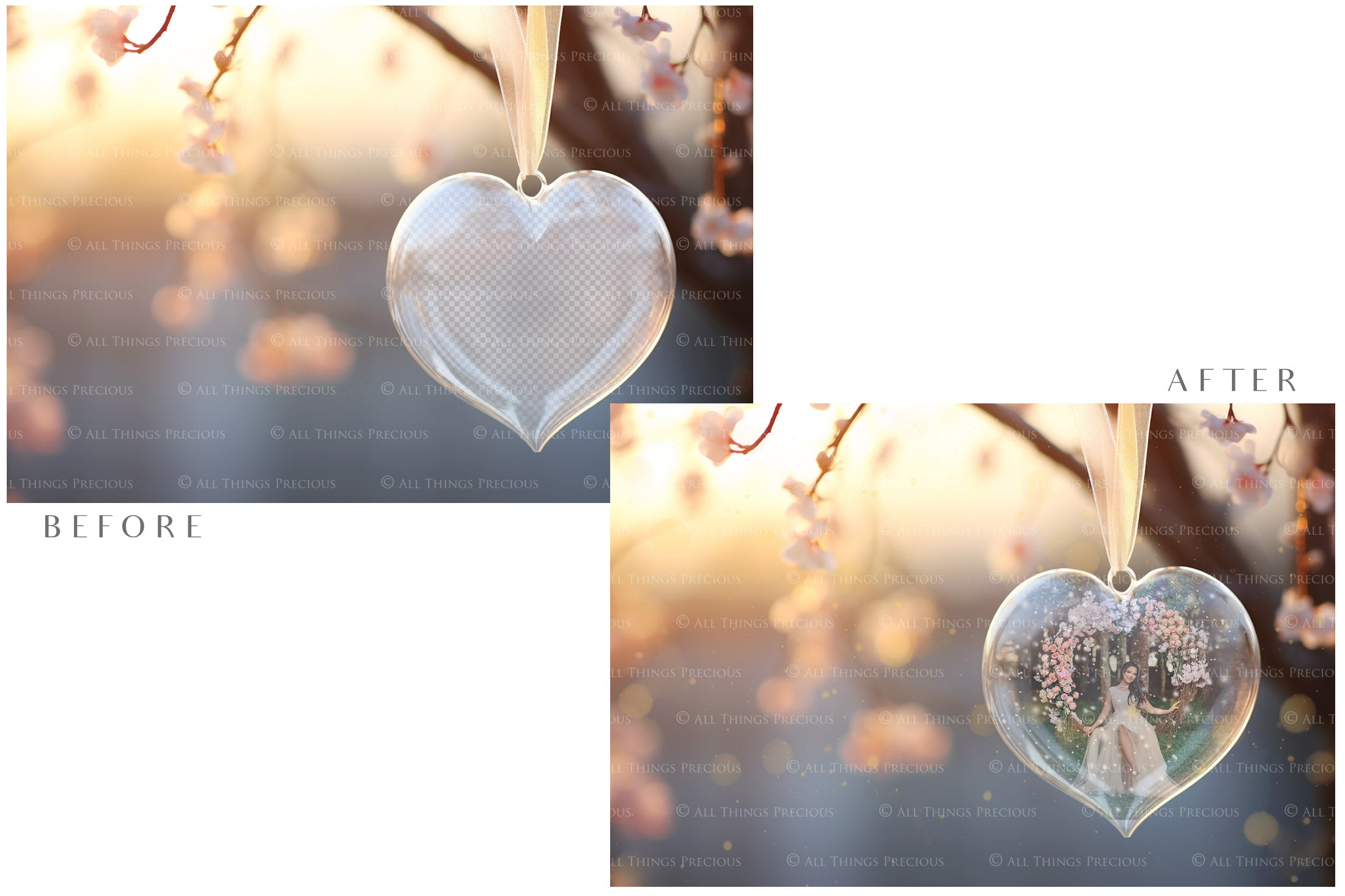 Magical Valentines Template Background. Glass Heart Bauble with Glow overlays. Add a photo to the digital background. Glass Effect Ornament. Jpeg + Png copies. Printable Invitation, Card, Wedding Engagement, Newborn Photography. High resolution Art.