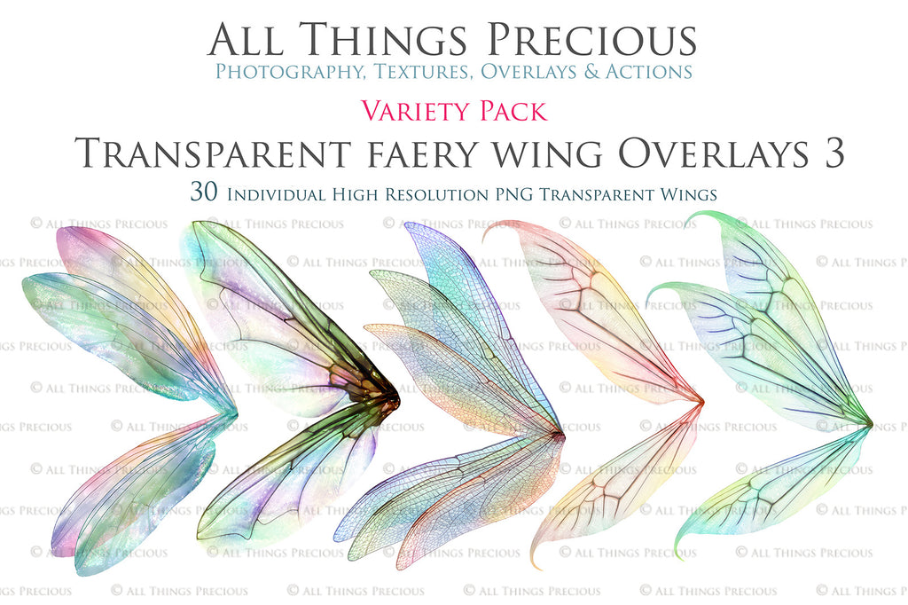 Fairy Wings Overlays For Photography, Photoshop, Digital art and Creatives. Transparent, high resolution wings for photographers. These are gorgeous PNG overlays for fantasy digital art and Child portraiture. colour, White fairy wings. Photo Overlays. Digital download. Graphic effects. ATP Textures