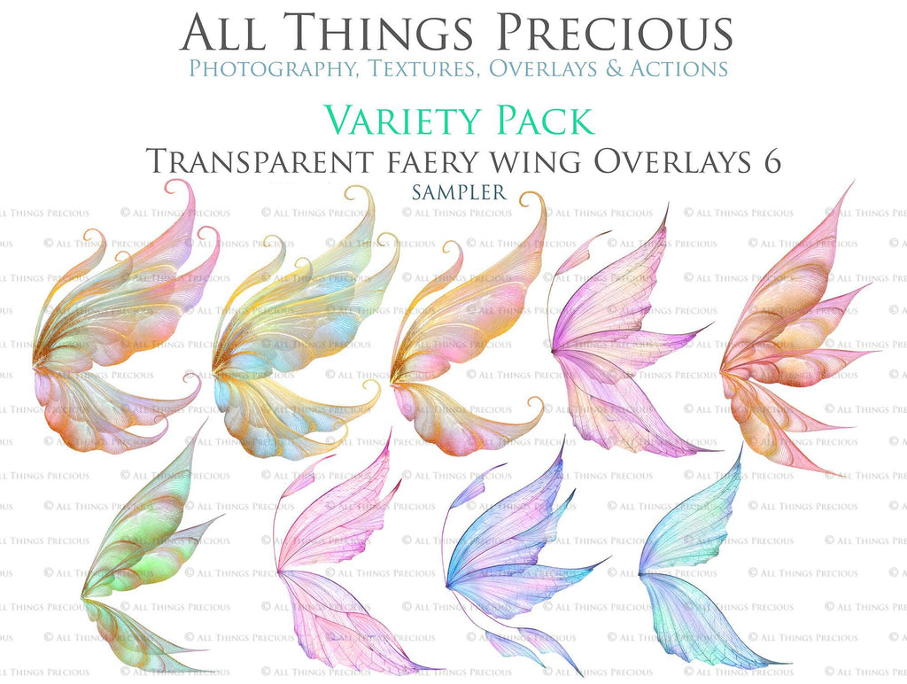 Fairy Wings Overlays For Photography, Photoshop, Digital art and Creatives. Transparent, high resolution wings for photographers. These are gorgeous PNG overlays for fantasy digital art and Child portraiture. colour, White fairy wings. Photo Overlays. Digital download. Graphic effects. ATP Textures