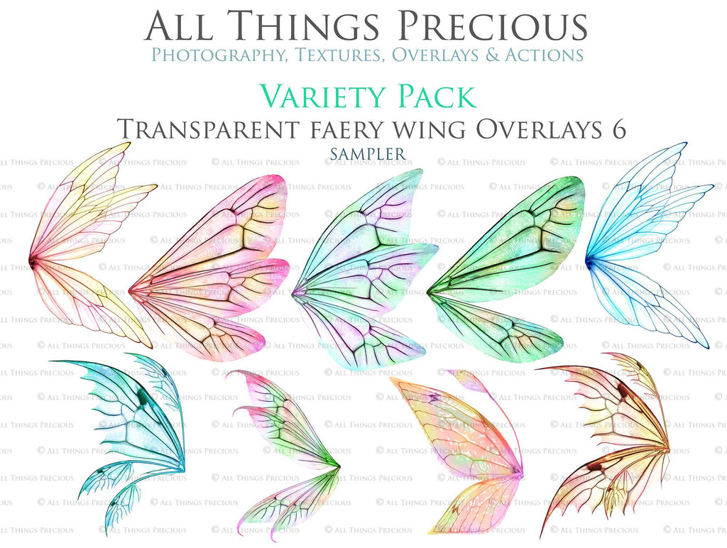 Fairy Wings Overlays For Photography, Photoshop, Digital art and Creatives. Transparent, high resolution wings for photographers. These are gorgeous PNG overlays for fantasy digital art and Child portraiture. colour, White fairy wings. Photo Overlays. Digital download. Graphic effects. ATP Textures