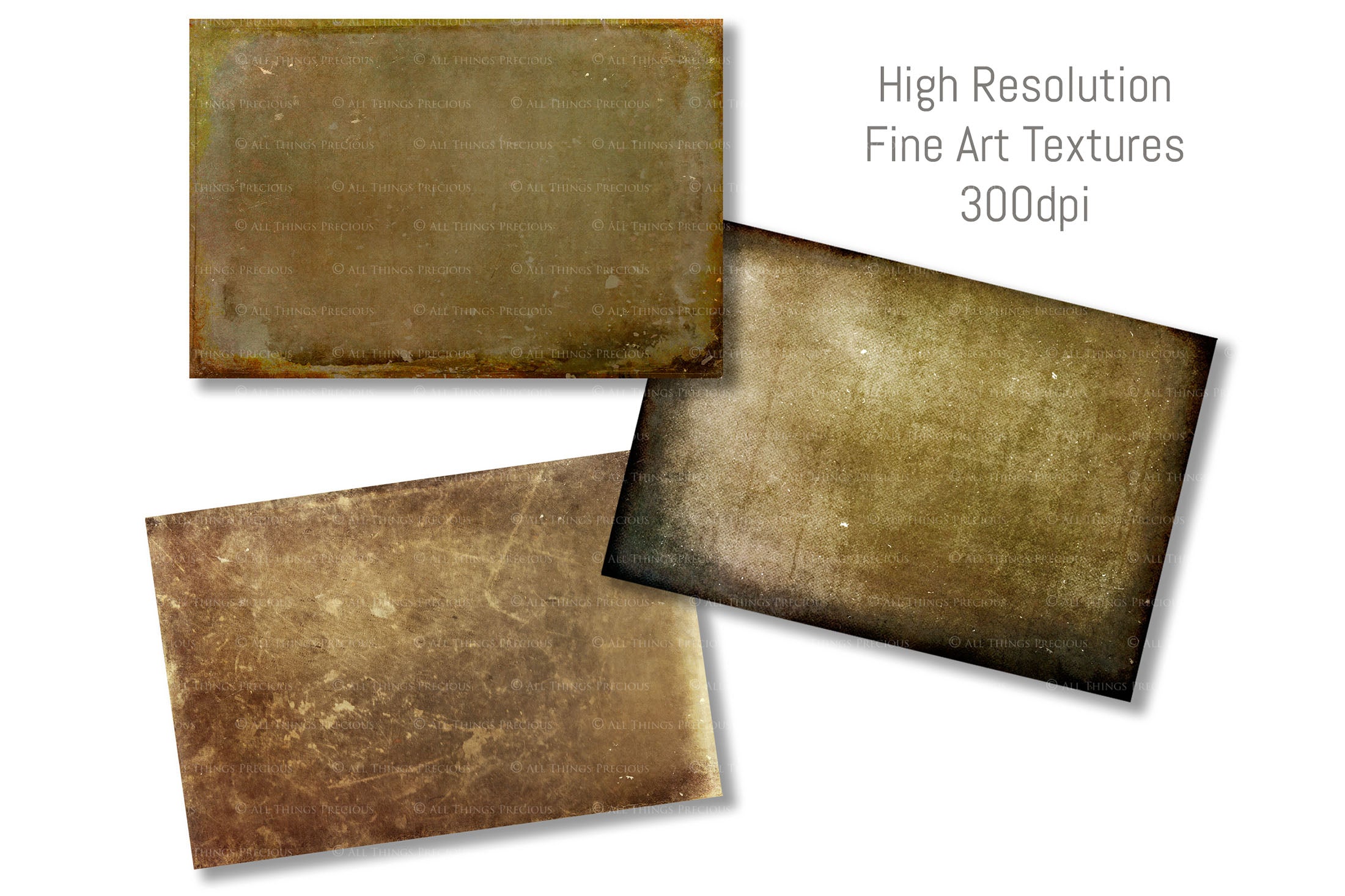 10 Fine Art TEXTURES - VINTAGE Set 3