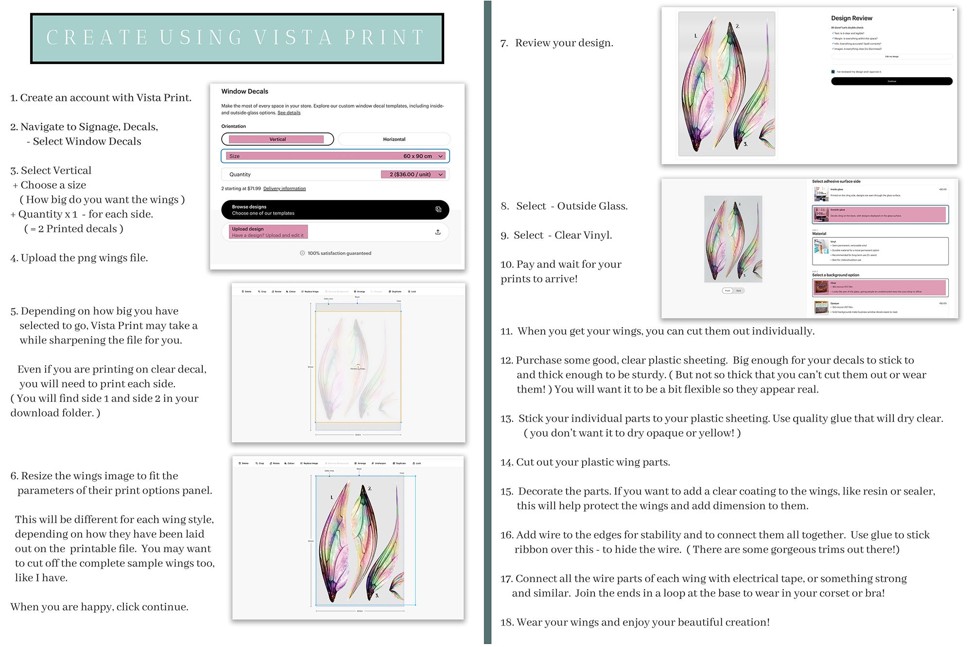 Printable Fairy Wings. For Art Dolls, Adults, Kids. High resolution, png files. This is a digital product. Print and cut Pattern template. Paper craft. Create fairy wing earrings or crown jewelry from these designs. Cosplay Costume Crafts. Commercial licence is available. Halloween. Fairycore.