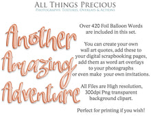 Load image into Gallery viewer, Copy of Copy of FOIL BALLOON LETTERS Clipart - ROSE - FREE DOWNLOAD
