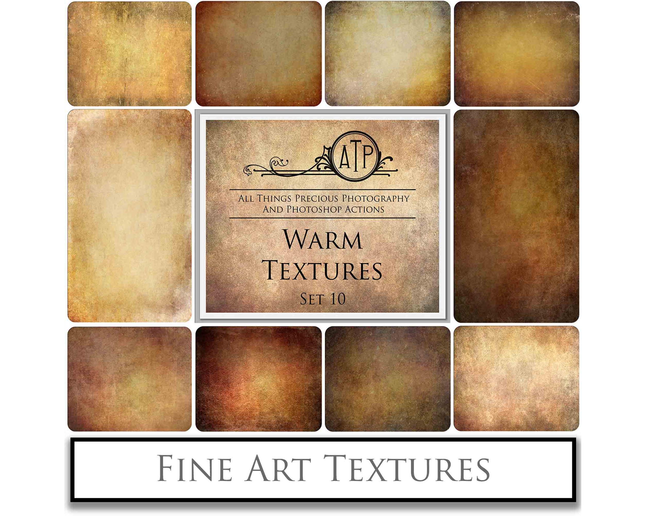 Warm Tinted Textures. Fine art texture for photographers, digital editing. Photo Overlays. Antique, Old World, Grunge, Light, Bundle. Textured printable Canvas, Colour, black and white, Bundle. High resolution, 300dpi Graphic Assets for photography, digital scrapbooking and design. By ATP Textures