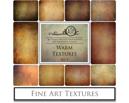 Warm Tinted Textures. Fine art texture for photographers, digital editing. Photo Overlays. Antique, Old World, Grunge, Light, Bundle. Textured printable Canvas, Colour, black and white, Bundle. High resolution, 300dpi Graphic Assets for photography, digital scrapbooking and design. By ATP Textures