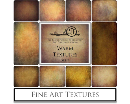 Warm Tinted Textures. Fine art texture for photographers, digital editing. Photo Overlays. Antique, Old World, Grunge, Light, Bundle. Textured printable Canvas, Colour, black and white, Bundle. High resolution, 300dpi Graphic Assets for photography, digital scrapbooking and design. By ATP Textures