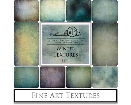 Winter Cool Tinted Textures. Fine art texture for photographers, digital editing. Photo Overlays. Antique, Old World, Grunge, Light, Bundle. Textured printable Canvas, Colour, black and white, Bundle. High resolution, 300dpi Graphic Assets for photography, digital scrapbooking and design. By ATP Textures