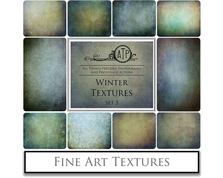 Winter Cool Tinted Textures. Fine art texture for photographers, digital editing. Photo Overlays. Antique, Old World, Grunge, Light, Bundle. Textured printable Canvas, Colour, black and white, Bundle. High resolution, 300dpi Graphic Assets for photography, digital scrapbooking and design. By ATP Textures