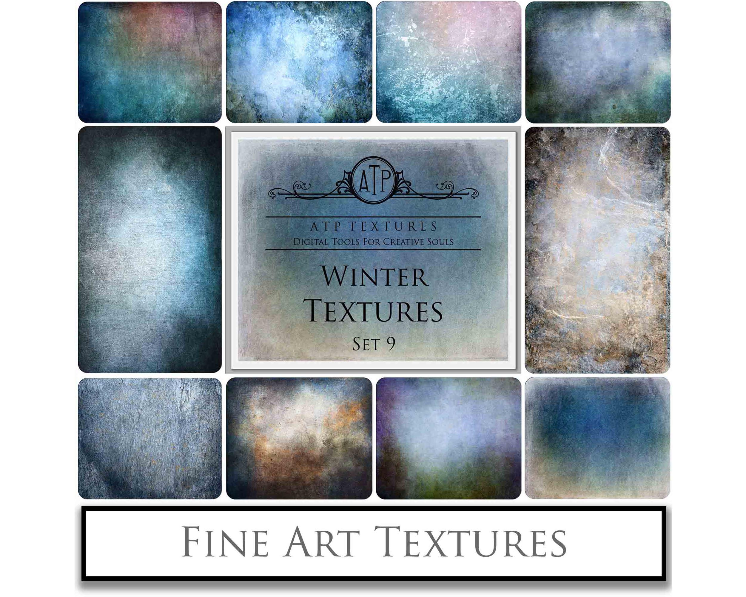 Winter Cool Tinted Textures. Fine art texture for photographers, digital editing. Photo Overlays. Antique, Old World, Grunge, Light, Bundle. Textured printable Canvas, Colour, black and white, Bundle. High resolution, 300dpi Graphic Assets for photography, digital scrapbooking and design. By ATP Textures