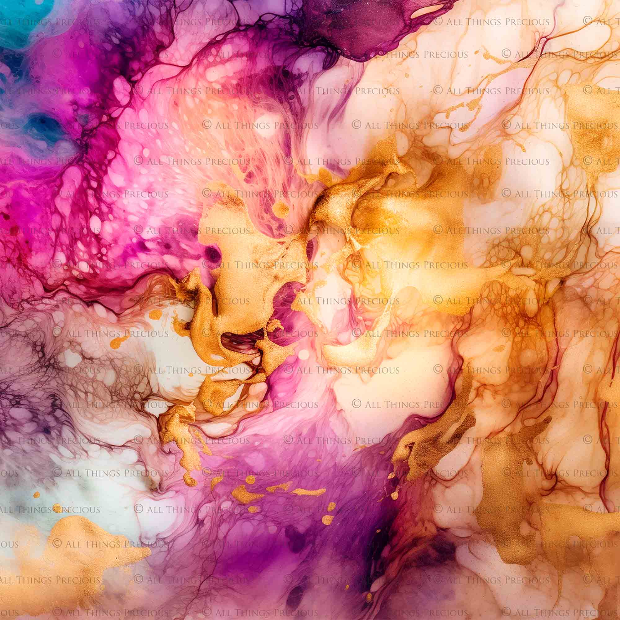 ALCOHOL INK Digital Papers - Pink