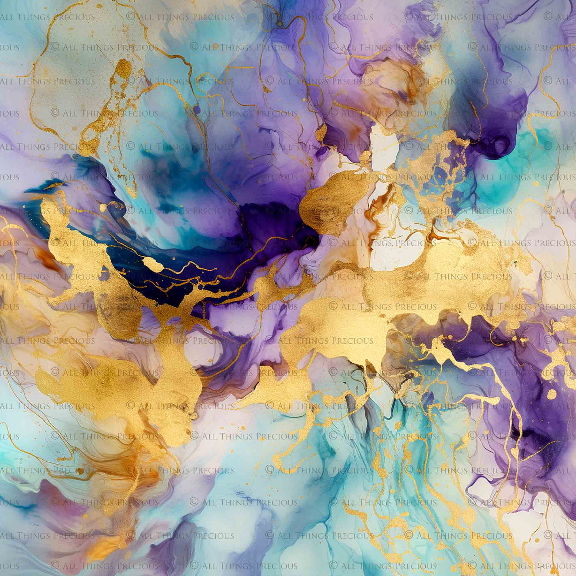 ALCOHOL INK Digital Papers - Purple
