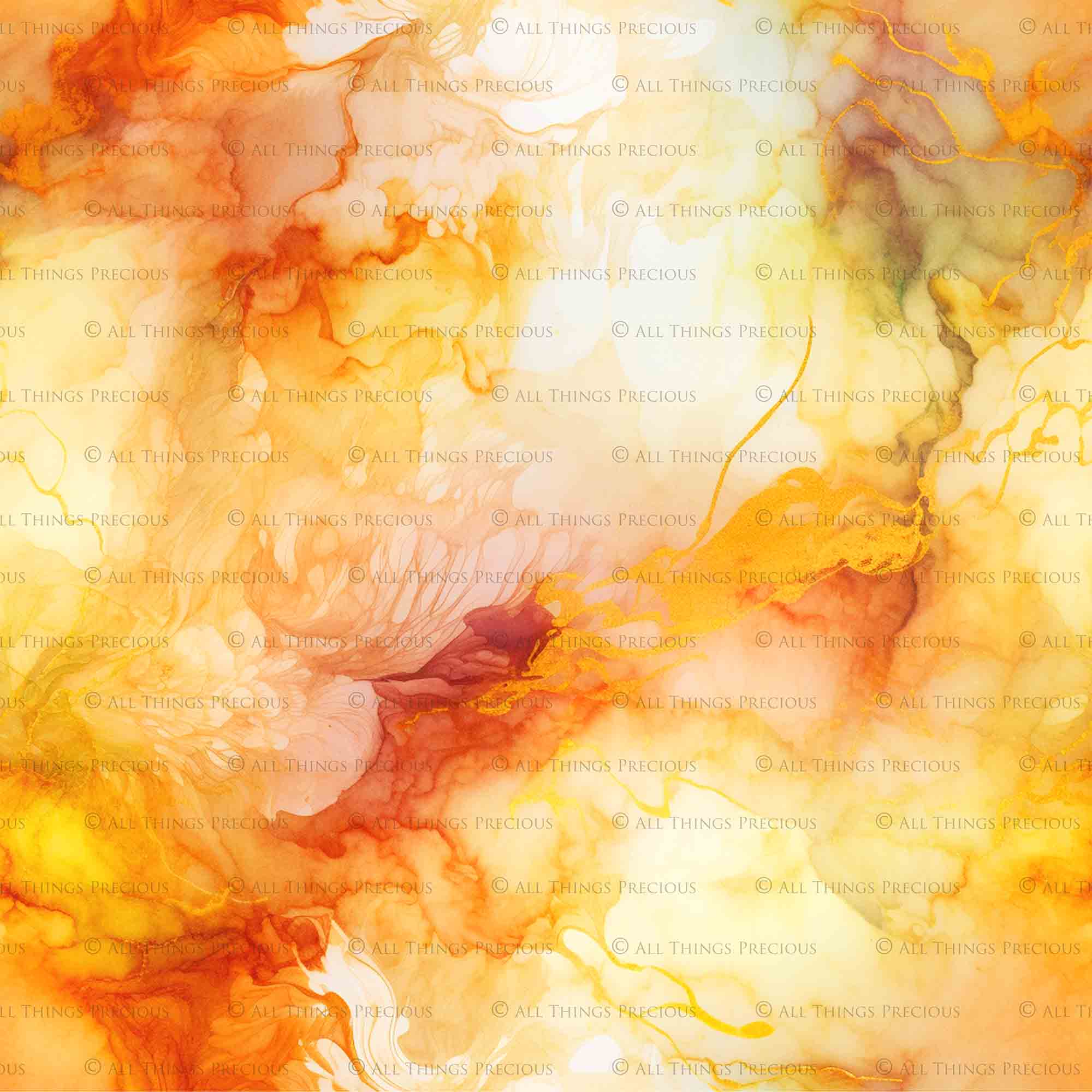 ALCOHOL INK Digital Papers - Yellow