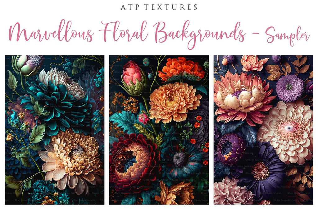 Floral backgrounds! Fine Art High Resolution Overlays for Photographers, Digital Art and Scrapbooking. Photoshop Photography. Fine art realistic. Printable wall art decor. In high resolution, perfect for your next edit or project! Png graphic photography assets. Sublimation art. ATP Textures