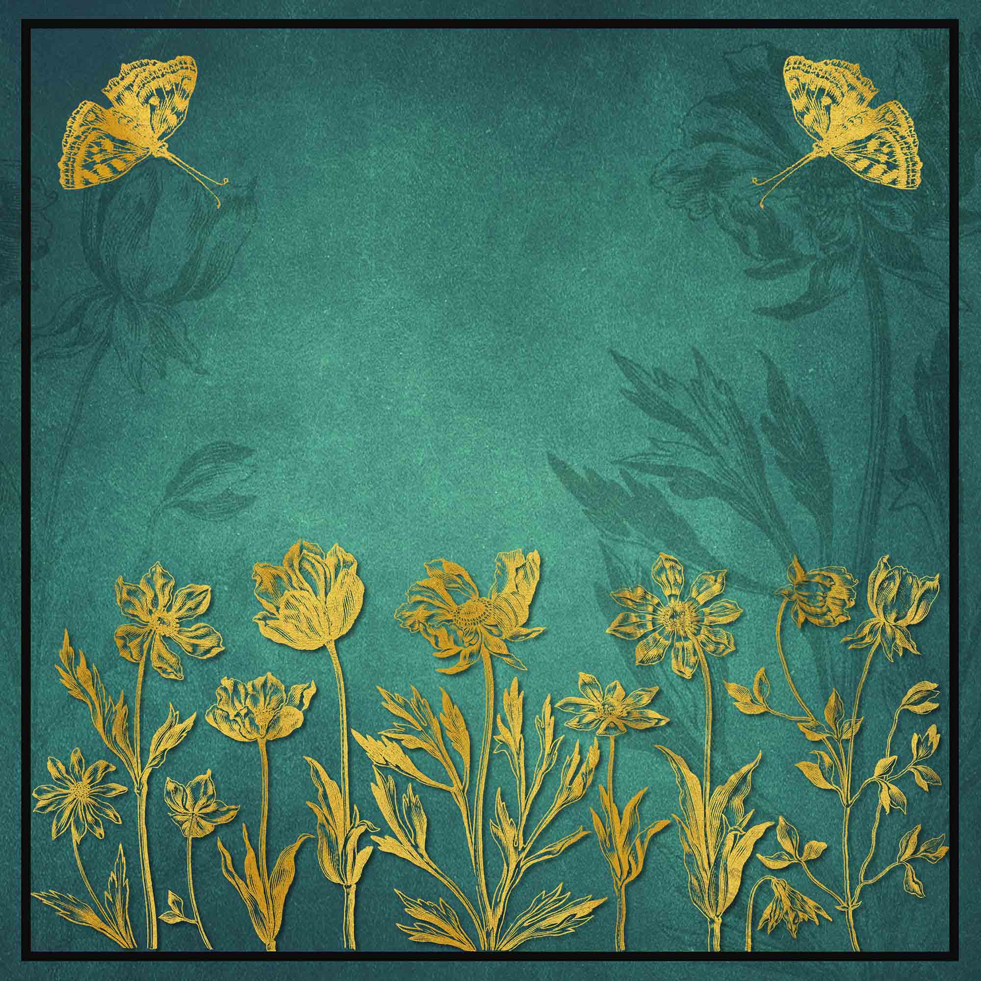 COCHIN FLORAL - AQUA - Digital Papers