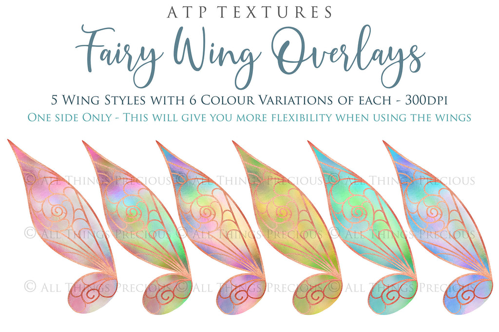 Fairy Wings Overlays For Photography, Photoshop, Digital art and Creatives. Transparent, high resolution wings for photographers. These are gorgeous PNG overlays for fantasy digital art and Child portraiture. colour, White fairy wings. Photo Overlays. Digital download. Graphic effects. ATP Textures