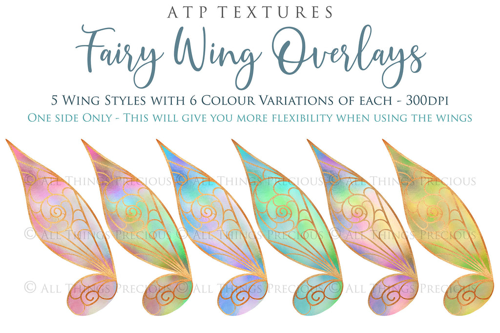 Fairy Wings Overlays For Photography, Photoshop, Digital art and Creatives. Transparent, high resolution wings for photographers. These are gorgeous PNG overlays for fantasy digital art and Child portraiture. colour, White fairy wings. Photo Overlays. Digital download. Graphic effects. ATP Textures