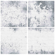 Load image into Gallery viewer, GRUNGE SILVER - Transparent Digital Papers
