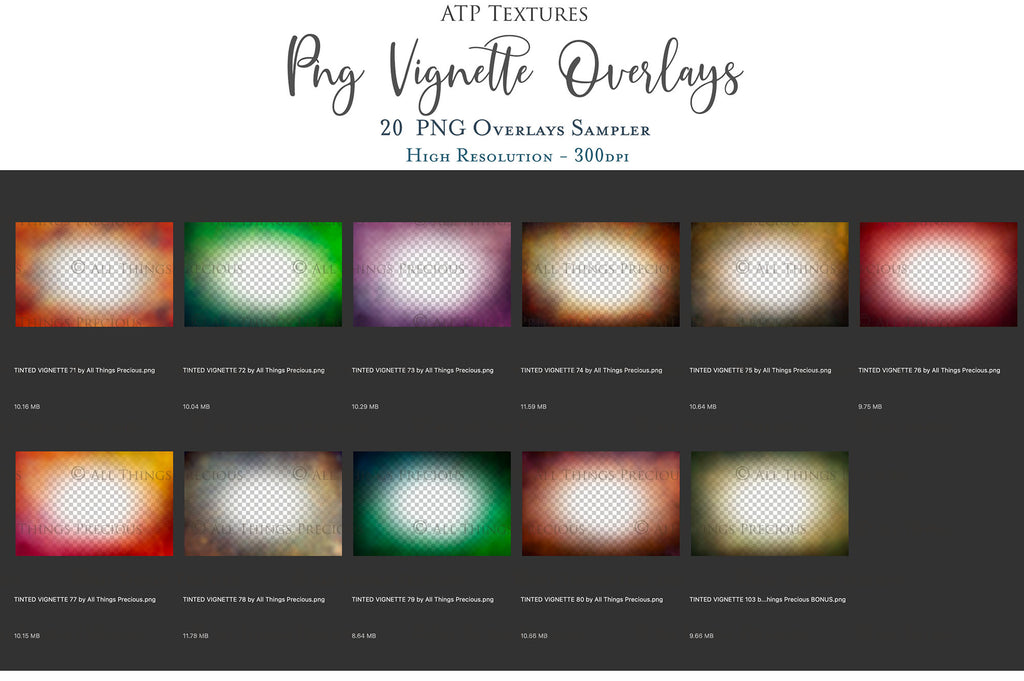 Png Overlays for photographers, Photoshop. Peek through Overlay, Vignette Overlays, Textures, High resolution, Digital Background by ATP textures.