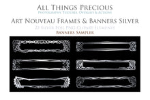 Load image into Gallery viewer, ART NOUVEAU SILVER FRAMES - Digital Clipart
