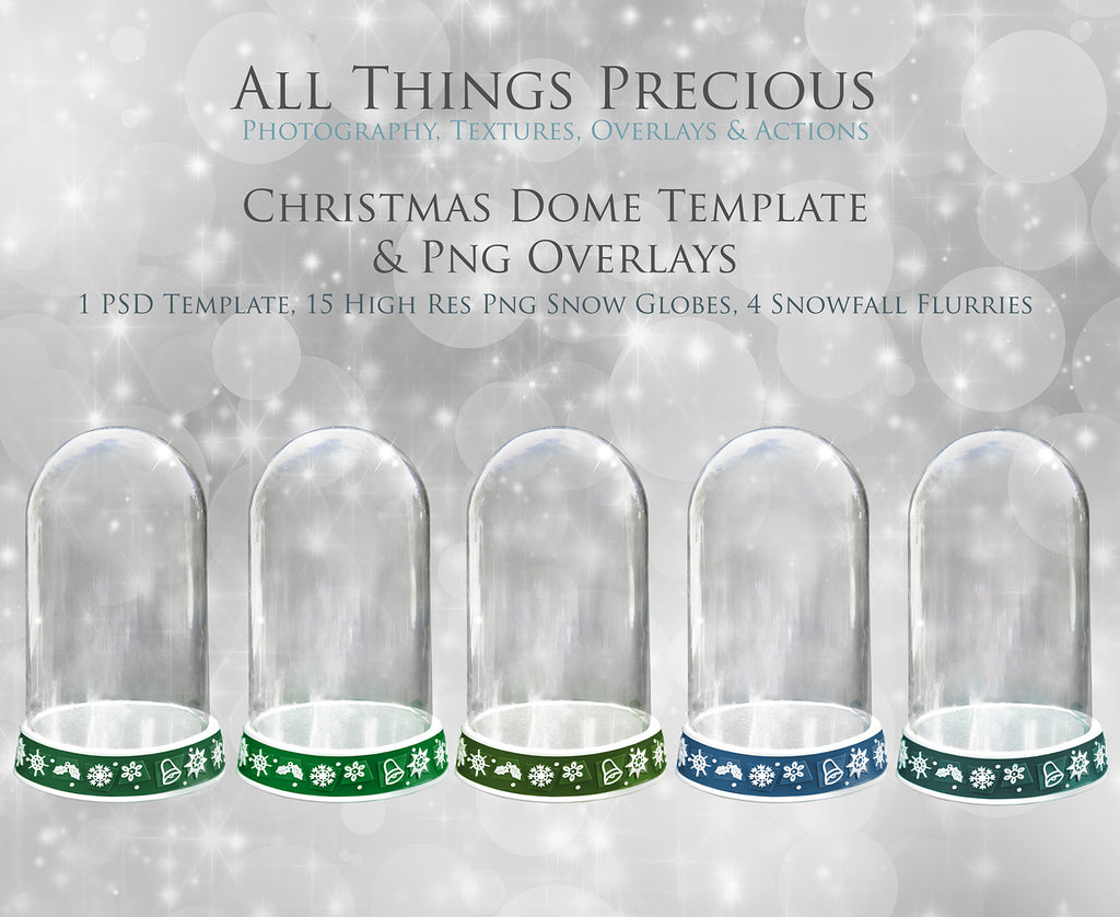 Digital Snow Globe Clipart with Overlays and a PSD Template included in the set.The globe is transparent, perfect to add your own images and retain the see through effect. Photoshop Photography Background. Printable, Editable for Christmas with Frozen Winter Theme. Clear Glass graphic effects. ATP Textures