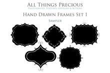 Load image into Gallery viewer, HAND DRAWN SWIRLY CLIPPING MASK FRAMES Set 1
