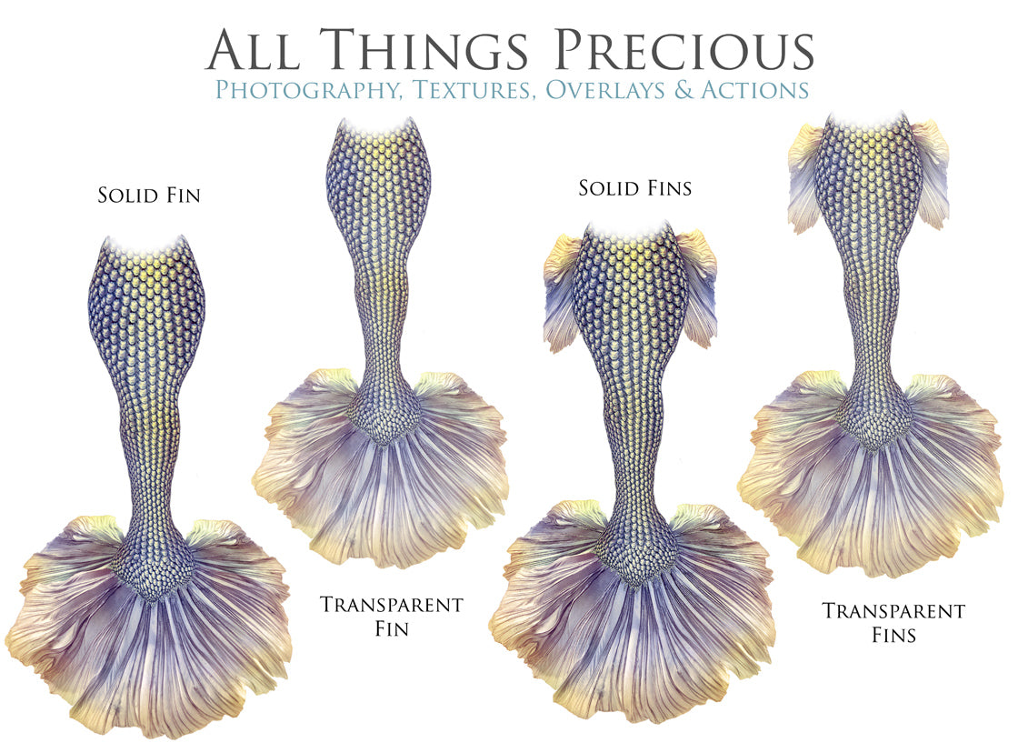 MERMAID TAILS Set 9 - Digital Overlays