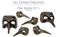 Load image into Gallery viewer, Masquerade Ball MASKS Set 1 Digital Overlays for Photoshop
