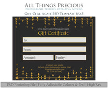 Load image into Gallery viewer, GIFT CERTIFICATE - PSD Template No. 5
