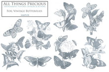 Load image into Gallery viewer, SILVER FOIL VINTAGE BUTTERFLIES - Clipart
