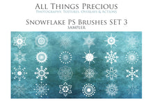 Load image into Gallery viewer, SNOWFLAKE PHOTOSHOP BRUSHES With Clipart - Set 3
