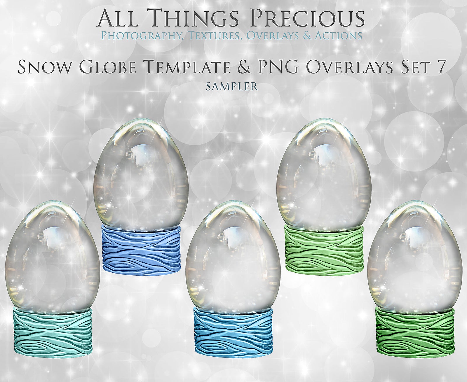 Digital Snow Globe Clipart and Background with snow Overlays and a PSD Template included in the set.The globe is transparent, perfect to add your own images and retain the snow globe effect. Photoshop Photography Background. Printable, Editable for Christmas with Frozen Winter Theme. Glass graphic effects. ATP Textures