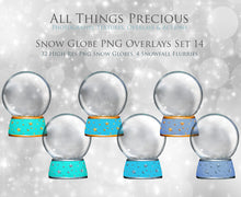 Load image into Gallery viewer, SNOW GLOBE Png Digital Overlays No. 14
